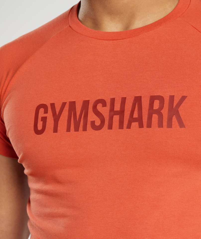 Men's Gymshark Apollo T-Shirts Orange | NZ 1RQCTK